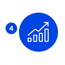 Measurable Marketing Growth Results Measurable marketing growth and performance results icon
