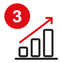 Business Growth Business growth icon representing marketing optimization, lead generation, and business scaling.