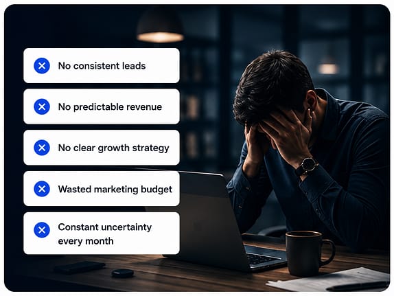 Marketing performance Marketing performance dashboard showing lead generation, campaign analytics, and business growth metrics.